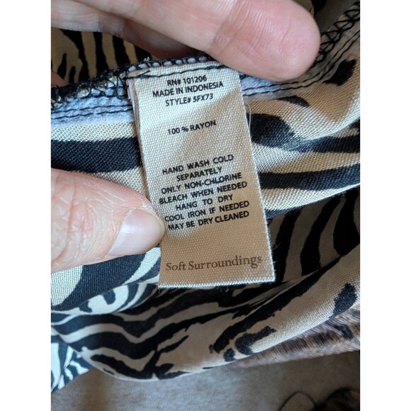 Soft Surroundings Zella Topper Zebra Print Lightweight Jacket 1X Safari Bohemian - Picture 8 of 8